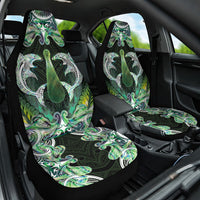 New Zealand Mere Pounamu Weapon Car Seat Cover Aotearoa Mango Paua Shell Maori Pattern LT22 One Size Green - Polynesian Pride