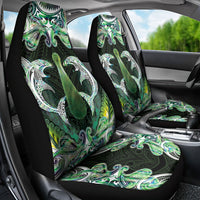 New Zealand Mere Pounamu Weapon Car Seat Cover Aotearoa Mango Paua Shell Maori Pattern LT22 - Polynesian Pride
