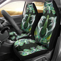 New Zealand Mere Pounamu Weapon Car Seat Cover Aotearoa Mango Paua Shell Maori Pattern LT22 - Polynesian Pride