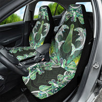 New Zealand Mere Pounamu Weapon Car Seat Cover Aotearoa Mango Paua Shell Maori Pattern LT22 - Polynesian Pride