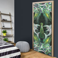 New Zealand Mere Pounamu Weapon Door Cover Aotearoa Mango Paua Shell Maori Pattern LT22 - Polynesian Pride