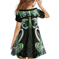 New Zealand Mere Pounamu Weapon Family Matching Tank Maxi Dress and Hawaiian Shirt Aotearoa Mango Paua Shell Maori Pattern LT22 - Polynesian Pride