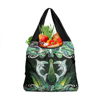 New Zealand Mere Pounamu Weapon Grocery Bag Aotearoa Mango Paua Shell Maori Pattern LT22 1-pack One Size Green - Polynesian Pride