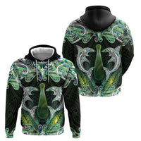 New Zealand Mere Pounamu Weapon Hoodie Aotearoa Mango Paua Shell Maori Pattern LT22 - Polynesian Pride