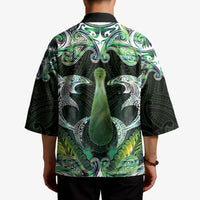 New Zealand Mere Pounamu Weapon Kimono Aotearoa Mango Paua Shell Maori Pattern LT22 - Polynesian Pride