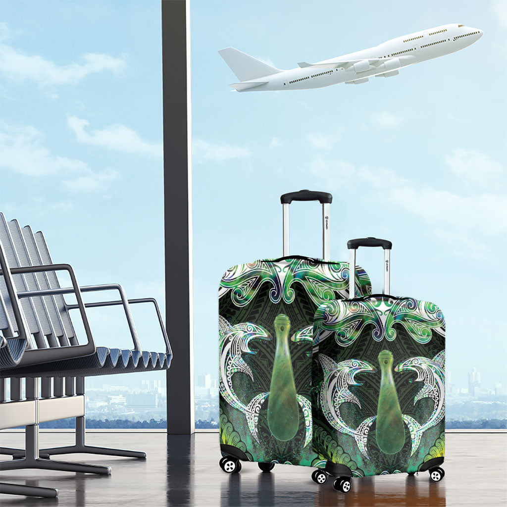 New Zealand Mere Pounamu Weapon Luggage Cover Aotearoa Mango Paua Shell Maori Pattern LT22 - Polynesian Pride