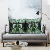 New Zealand Mere Pounamu Weapon Pillow Cover Aotearoa Mango Paua Shell Maori Pattern LT22 - Polynesian Pride