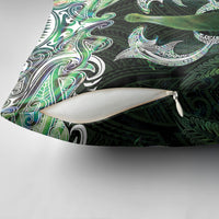 New Zealand Mere Pounamu Weapon Pillow Cover Aotearoa Mango Paua Shell Maori Pattern LT22 - Polynesian Pride