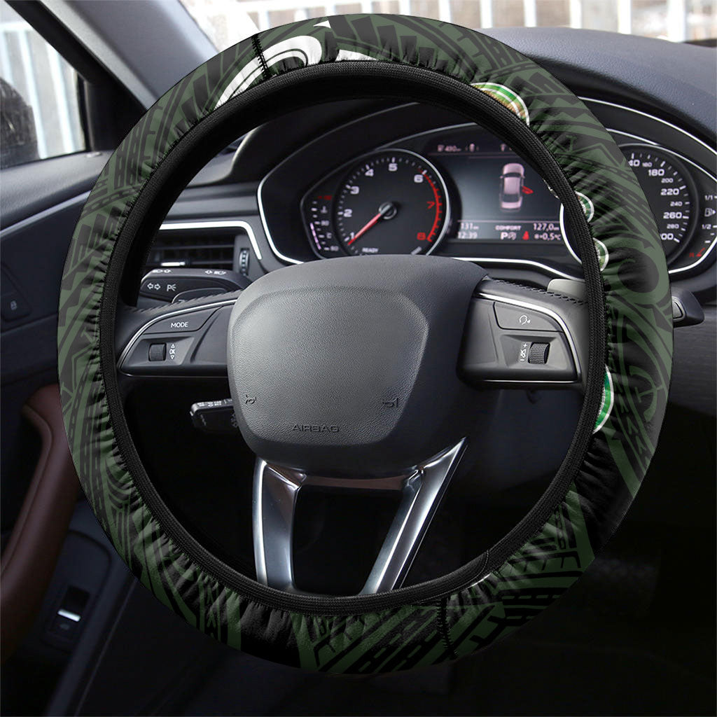 New Zealand Mere Pounamu Weapon Steering Wheel Cover Aotearoa Mango Paua Shell Maori Pattern LT22 - Polynesian Pride