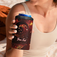 New Zealand Kea Bird Matariki Personalised 4 in 1 Can Cooler Tumbler Silver Fern Maori Pattern LT22 - Polynesian Pride