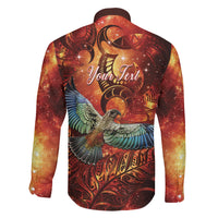 New Zealand Kea Bird Matariki Personalised Family Matching Long Sleeve Bodycon Dress and Hawaiian Shirt Silver Fern Maori Pattern LT22 - Polynesian Pride