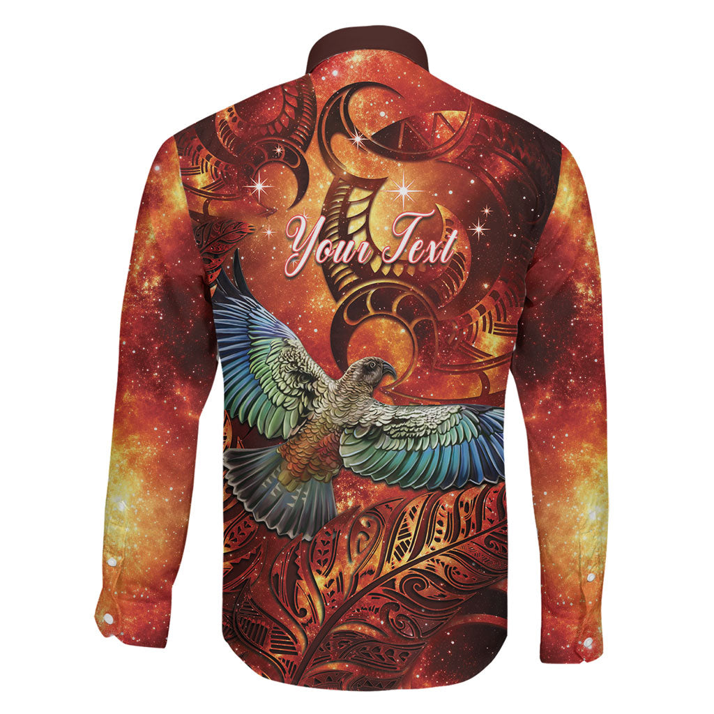 New Zealand Kea Bird Matariki Personalised Family Matching Off Shoulder Maxi Dress and Hawaiian Shirt Silver Fern Maori Pattern LT22 - Polynesian Pride