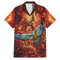 New Zealand Kea Bird Matariki Personalised Family Matching Puletasi and Hawaiian Shirt Silver Fern Maori Pattern