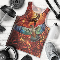 New Zealand Kea Bird Matariki Personalised Men Tank Top Silver Fern Maori Pattern