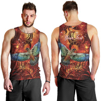 New Zealand Kea Bird Matariki Personalised Men Tank Top Silver Fern Maori Pattern