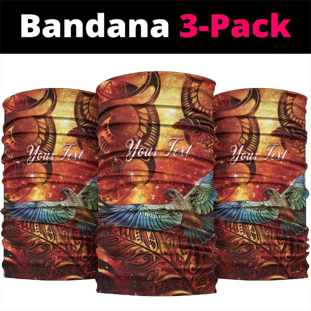 New Zealand Kea Bird Matariki Personalised Neck Gaiter Silver Fern Maori Pattern LT22 package One Size: 25*50cm Orange - Polynesian Pride