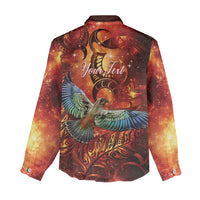 New Zealand Kea Bird Matariki Personalised Women Casual Shirt Silver Fern Maori Pattern LT22 - Polynesian Pride