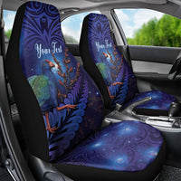 Takahe New Zealand Personalised Car Seat Cover Harakeke Silver Fern Maori Pattern