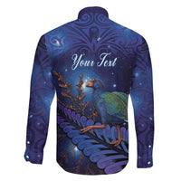 Takahe New Zealand Personalised Family Matching Off Shoulder Short Dress and Hawaiian Shirt Harakeke Silver Fern Maori Pattern LT22 - Polynesian Pride