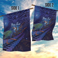 Takahe New Zealand Personalised Garden Flag Harakeke Silver Fern Maori Pattern LT22 - Polynesian Pride