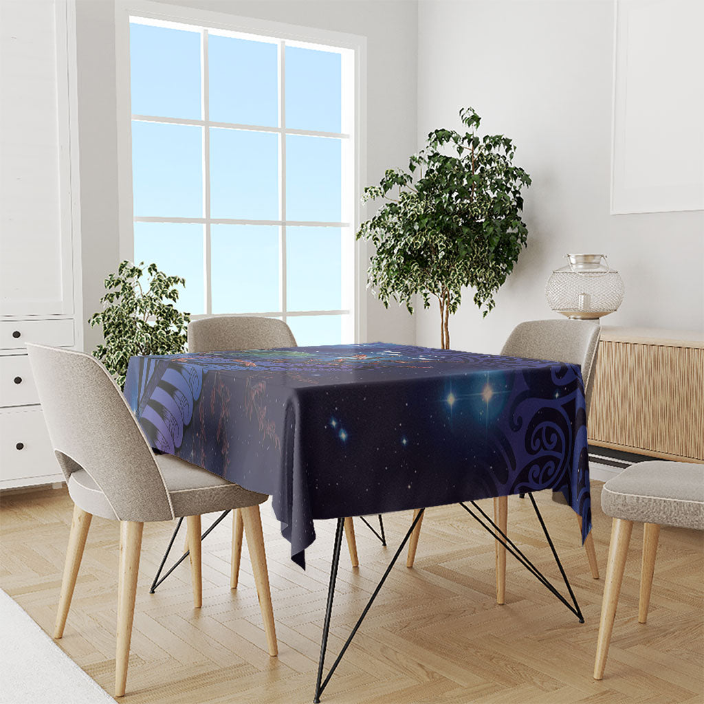 Takahe New Zealand Personalised Tablecloth Harakeke Silver Fern Maori Pattern