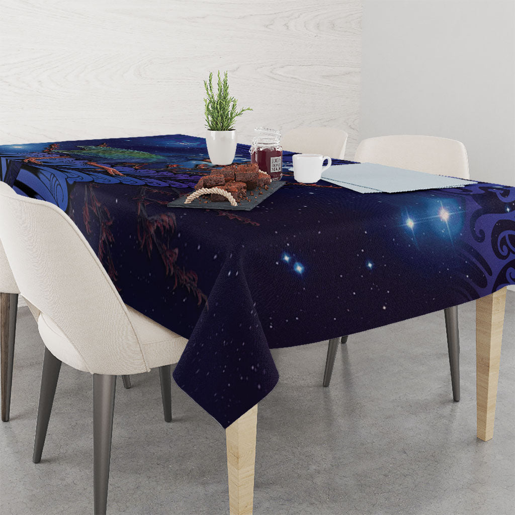 Takahe New Zealand Personalised Tablecloth Harakeke Silver Fern Maori Pattern