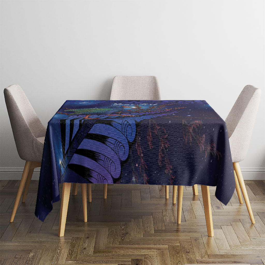 Takahe New Zealand Personalised Tablecloth Harakeke Silver Fern Maori Pattern