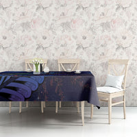 Takahe New Zealand Personalised Tablecloth Harakeke Silver Fern Maori Pattern