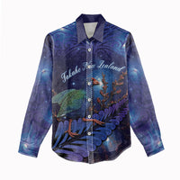 Takahe New Zealand Personalised Women Casual Shirt Harakeke Silver Fern Maori Pattern LT22 - Polynesian Pride