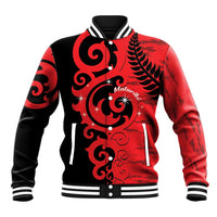 New Zealand Matariki Baseball Jacket Maori New Year Koru Pattern
