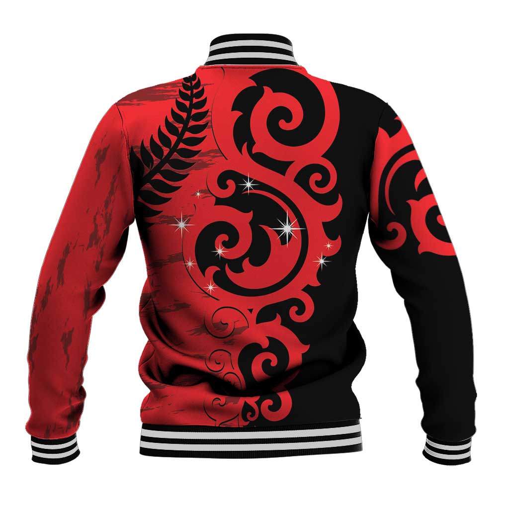 New Zealand Matariki Baseball Jacket Maori New Year Koru Pattern