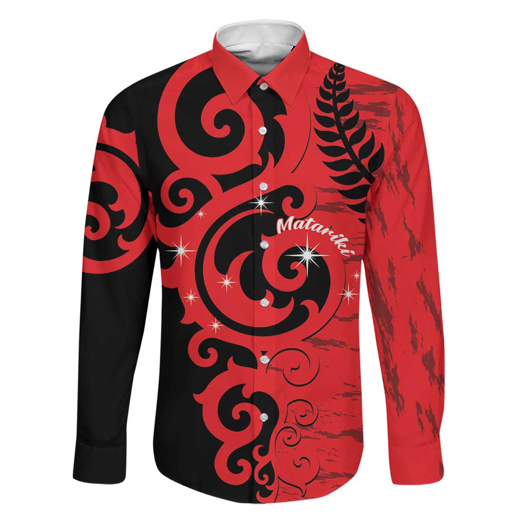 New Zealand Matariki Family Matching Puletasi and Hawaiian Shirt Maori New Year Koru Pattern