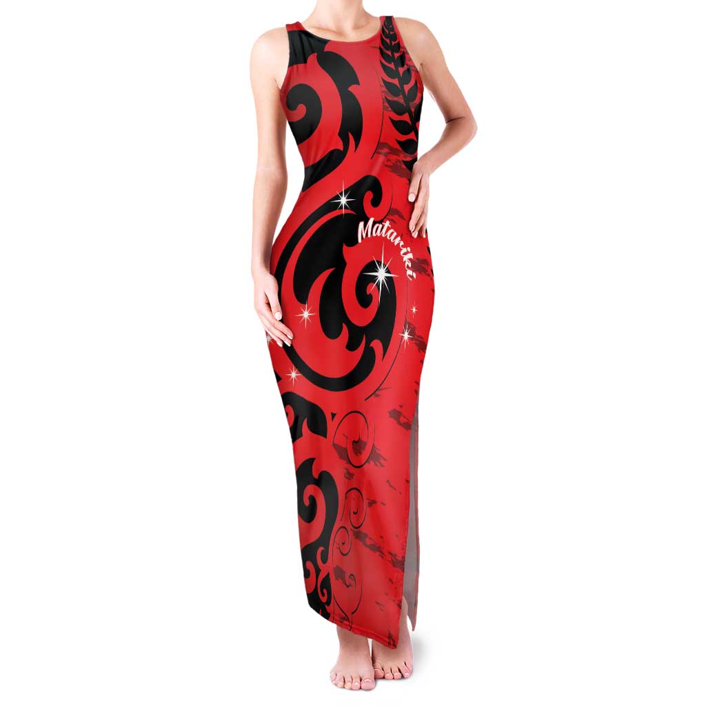 New Zealand Matariki Family Matching Tank Maxi Dress and Hawaiian Shirt Maori New Year Koru Pattern