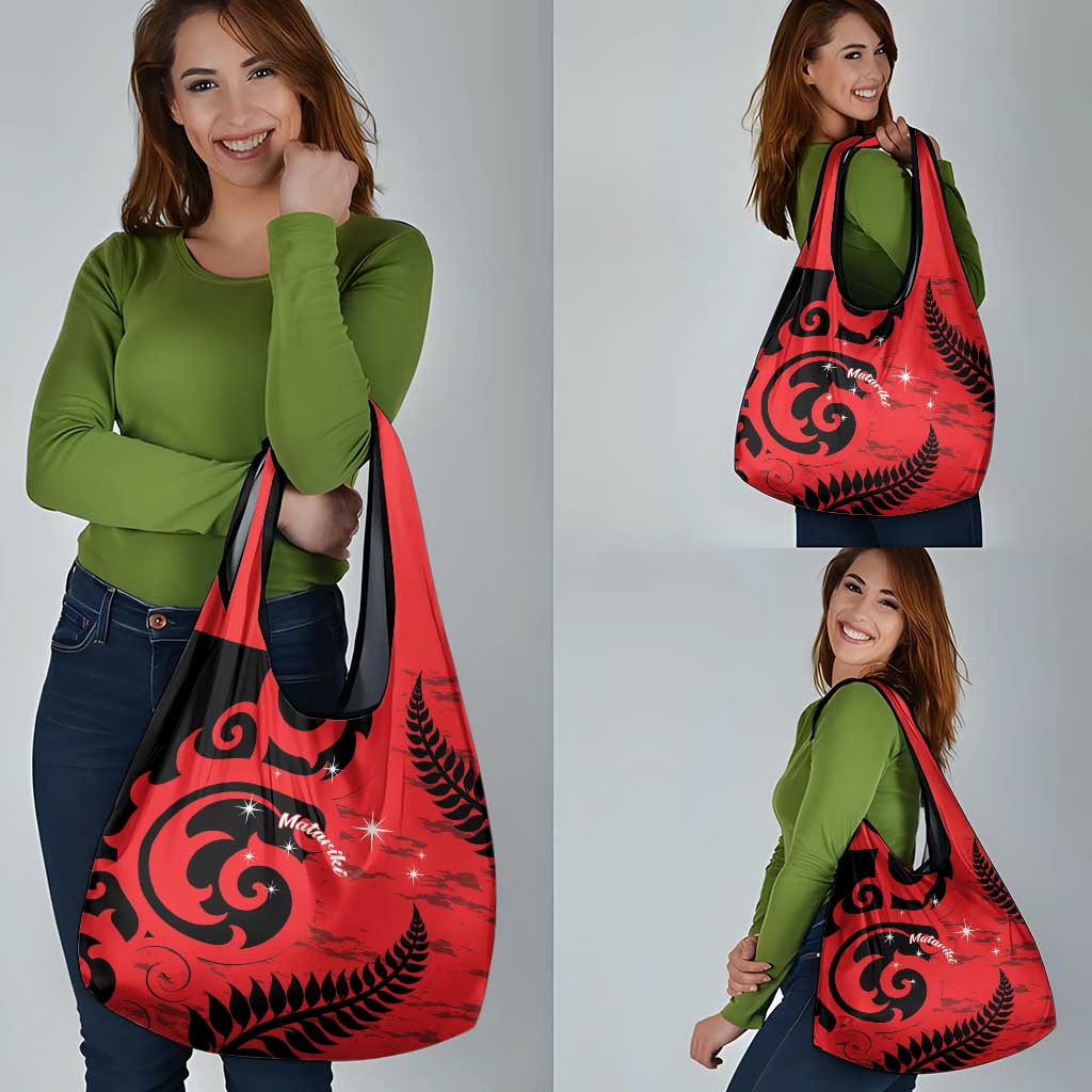 New Zealand Matariki Grocery Bag Maori New Year Koru Pattern