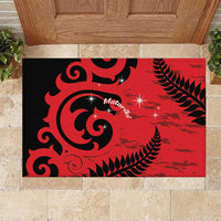 New Zealand Matariki Rubber Doormat Maori New Year Koru Pattern