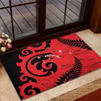 New Zealand Matariki Rubber Doormat Maori New Year Koru Pattern