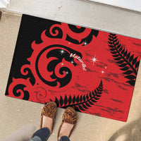 New Zealand Matariki Rubber Doormat Maori New Year Koru Pattern