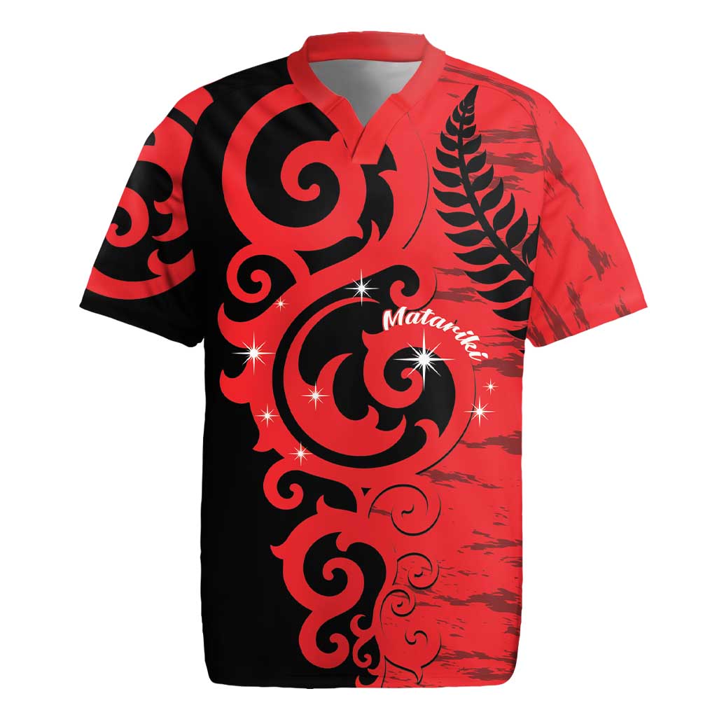 New Zealand Matariki Rugby Jersey Maori New Year Koru Pattern