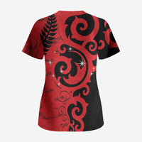 New Zealand Matariki Scrub Top Maori New Year Koru Pattern