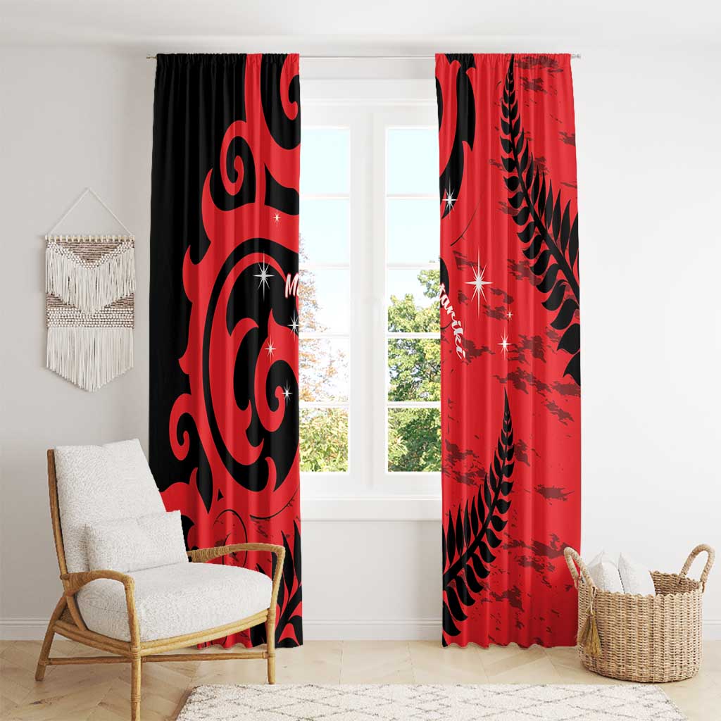 New Zealand Matariki Window Curtain Maori New Year Koru Pattern