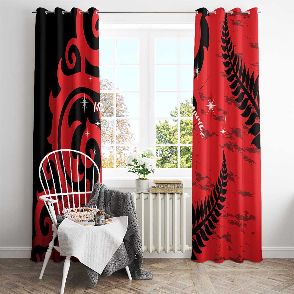 New Zealand Matariki Window Curtain Maori New Year Koru Pattern