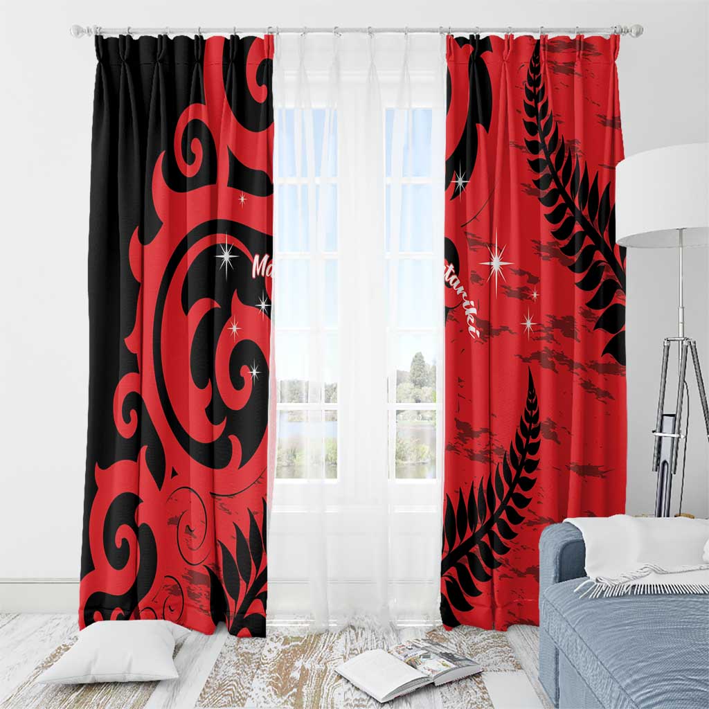 New Zealand Matariki Window Curtain Maori New Year Koru Pattern