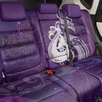 New Zealand Matariki Back Car Seat Cover Maori Manaia Galaxy Silver Fern Purple Color