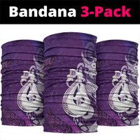 New Zealand Matariki Neck Gaiter Maori Manaia Galaxy Silver Fern Purple Color LT22 package One Size: 25*50cm Purple - Polynesian Pride