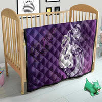 New Zealand Matariki Quilt Maori Manaia Galaxy Silver Fern Purple Color LT22 - Polynesian Pride