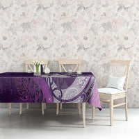 New Zealand Matariki Tablecloth Maori Manaia Galaxy Silver Fern Purple Color LT22 - Polynesian Pride