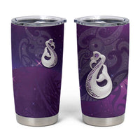 New Zealand Matariki Tumbler Cup Maori Manaia Galaxy Silver Fern Purple Color