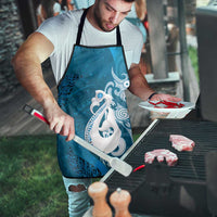 New Zealand Matariki Apron Maori Manaia Galaxy Silver Fern Blue Color