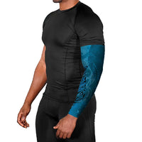 New Zealand Matariki Arm Sleeves Maori Manaia Galaxy Silver Fern Blue Color LT22 - Polynesian Pride