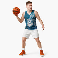 New Zealand Matariki Basketball Jersey Maori Manaia Galaxy Silver Fern Blue Color LT22 - Polynesian Pride